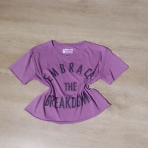 Armani Exchange Purple Crop Top